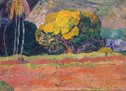 Paul Gauguin At the Foot of a Mountain oil painting